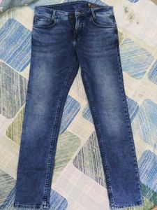 Men's Blue Washed Denim Jeans