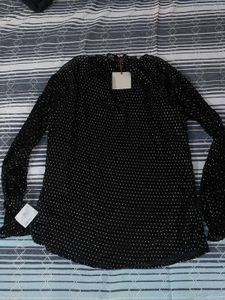 Chic Polka Dot Long Sleeve Top