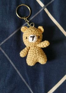 Handmade Crochet Teddy Bear Keychain