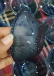 Set of 9 Blue Glass Bowls