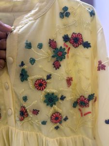 Yellow Embroidered Dress