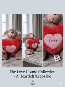Cute Dog Plush with Heart