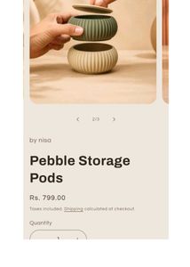 pebble storage pods