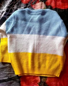 New Striped Colorblock Knit Sweater