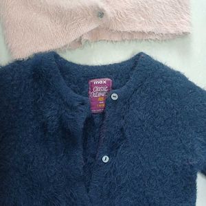 Cute Girls Fluffy Soft Cardigans - Set of 2