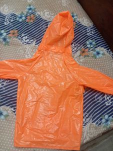 Bright Orange Raincoat with Hood