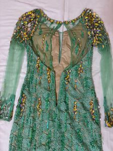 Stunning Embellished Green Gown