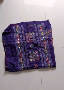 Embroidered Purple Fabric