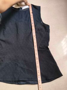 Sheer Black Peplum Top from paris