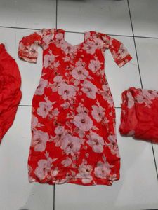 Burberry fabric suit red colour