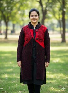 Red & Black Paisley Coat