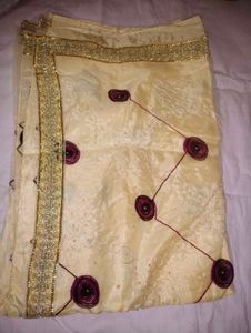 Beautiful Yellow Saree Embellishments