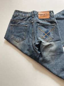 Vintage Wash Wide Leg Jeans