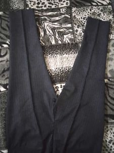 Men's Charcoal Striped Trousers