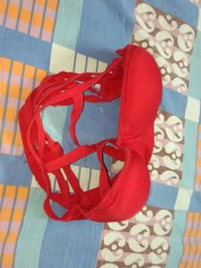 Red Fully Padded Underwired With Stylish Back Bra