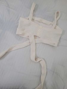 Cute Cream Crop Top