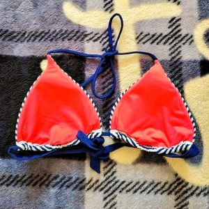 Flamingo Striped Bikini Top
