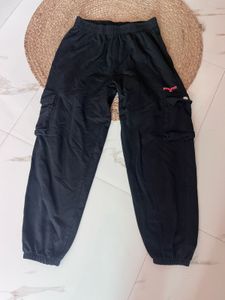Black Cargo Jogger Pants