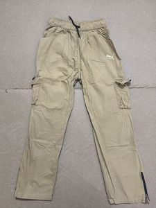 puma beige cargo baggy pants new