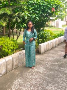 Stylish Printed Teal Jumpsuit