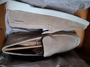Men's Biege Leather Suede Loafers