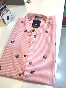 Pink Striped Button-Down Shirt