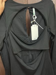 Black Cut-out Long Sleeve Dress