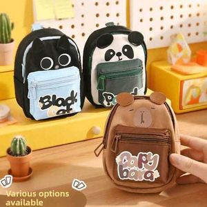 Cute Black Cat &amp; Panda Backpack (Pack of 1)