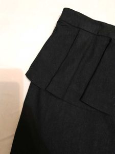 Chic Black Peplum Skirt