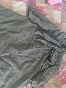 Stylish Grey Hooded Coat