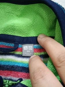 Uniqlo Colorful Striped Fleece Jacket