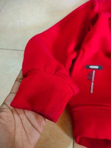 Red Solid Hoodie 🏖️🧶
