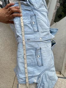 Light Wash Denim Button-Down Shirt