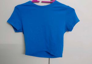 Souled store Blue Crop Top