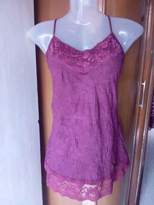 Purple Lace Mini Dress