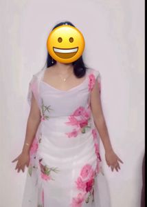 Chic Floral Print Gown