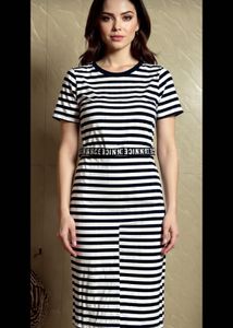 Striped Two-Piece Dress Set