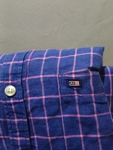 Men's Blue &amp; Pink Checkered Shirt
