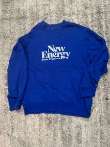 H&M Regular Fit Sweatshirt Blue 'New Energy' Sweat