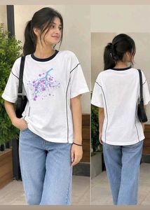 Oversized Black Heart Graphic T-Shirt