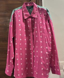 Pink Bandhani Print Kurta