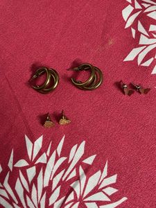 Set of 3 Pairs Trendy Earrings