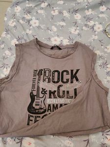 Rock & Roll Graphic Sleeveless Top