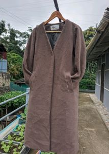 Nude Brown Straight Fit Overvoat