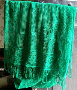 Pink Dupatta with Gold Border