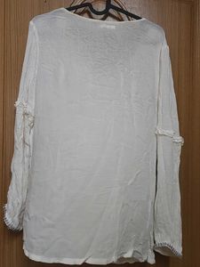 Off White Top With Sequins