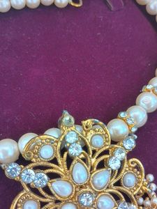 Pearl Floral Designer Necklace &amp; Earrings Set
