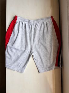 Grey Athletic Shorts with Side Stripes Boys