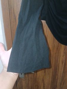 Elegant Black Drape Neck Top
