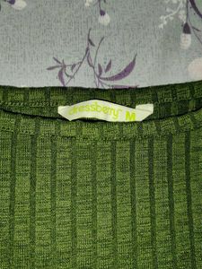 Green Ribbed Tank Top